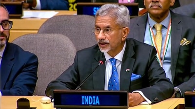 In this screengrab from a video posted on Sept. 25, 2025, External Affairs Minister S Jaishankar speaks at the G20 Foreign Ministers' Meeting, in New York, USA. (PTI) In this screengrab from a video posted on Sept. 25, 2025, External Affairs Minister S Jaishankar speaks at the G20 Foreign Ministers' Meeting, in New York, USA. (PTI)