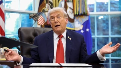 Trump said that companies that have already begun constructing plants in the United States will be exempt from the new tariff. (REUTERS)