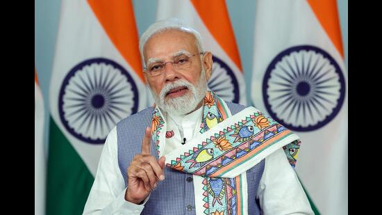 PM Modi stressed that the NDA government in Bihar was working for women empowerment. (ANI photo)
