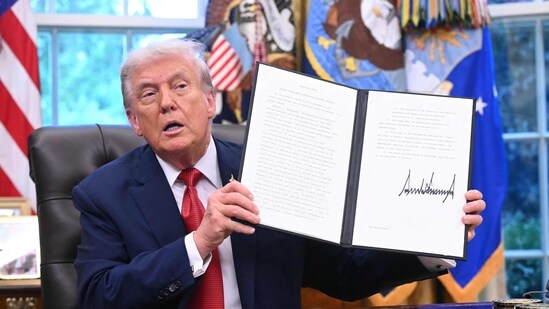 US President Donald Trump said that he was imposing these tariffs to protect national security and financial health of America. (AFP)