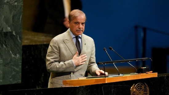 Pakistan Prime Minister Shehbaz Sharif made the remarks during his address to the General Debate of the 80th session of the UN General Assembly. (Bloomberg)