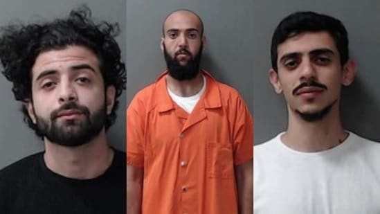 The three were arrested for shooting in the direction of a field where a baseball coach and players were engaged in a pregame prayer. (Waller County Sheriff's Office)