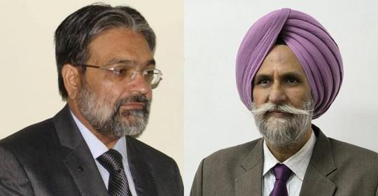 Darshan Singh Bhullar and Baldev Singh Sran. (HT Photo)