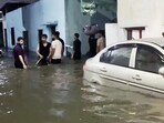 The downpour also resulted in severe waterlogging in some localities. The downpour also resulted in severe waterlogging in some localities.