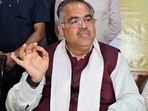 BJP national general secretary Tarun Chugh was in Jalandhar on Saturday. (Gourav)