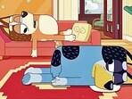 Dogs once provided so much labour that their exertion is where the phrase ‘dog tired’ comes from. (Above) Bandit and Chilli from the TV series Bluey.