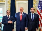 President Donald Trump met with Pakistan Prime Minister Shehbaz Sharif and Field Marshal Asim Munir at the White House on 26 September
