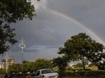 Pune, India -Sunday, September, 16, 2018After rainfall in the PCMC area rainbow appears in the sky photo at nehrunagar pimpri in Pune, India, on Sunday,September 16, 2018. (HT PHOTO) Pune, India -Sunday, September, 16, 2018After rainfall in the PCMC area rainbow appears in the sky photo at nehrunagar pimpri in Pune, India, on Sunday,September 16, 2018. (HT PHOTO)