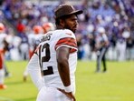 Cleveland Browns quarterback Shedeur Sanders (12) after the game against the Baltimore Ravens