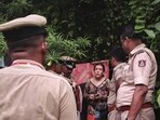 Russian citizen Nina Kutina, 40, was found in the cave by a police team from Gokarna station during a routine safety patrol. Russian citizen Nina Kutina, 40, was found in the cave by a police team from Gokarna station during a routine safety patrol.