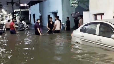 The downpour also resulted in severe waterlogging in some localities. (ANI Grab ) The downpour also resulted in severe waterlogging in some localities. (ANI Grab )