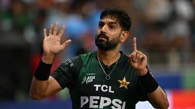 ICC has reportedly docked 30 per cent of Haris Rauf's match fees (AFP) ICC has reportedly docked 30 per cent of Haris Rauf's match fees (AFP)