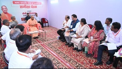 Chief minister Yogi Adityanath holds a meeting with administrative officials and public representatives in Bahraich on Friday (Sourced) Chief minister Yogi Adityanath holds a meeting with administrative officials and public representatives in Bahraich on Friday (Sourced)