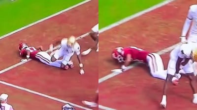 Jalen Brown sustained an injury against Notre Dame on Saturday (X) Jalen Brown sustained an injury against Notre Dame on Saturday (X)