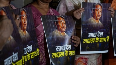Wangchuk was detained on Friday by the Ladakh police under the National Security Act. (PTI) Wangchuk was detained on Friday by the Ladakh police under the National Security Act. (PTI)