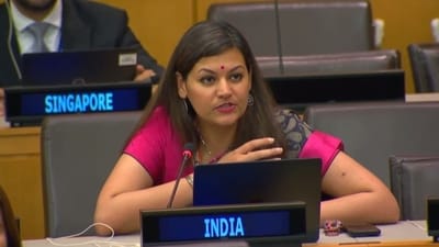 Gahlot was appointed first secretary in India’s Permanent Mission to the UN in July, 2023. (X/ @petal_gahlot) Gahlot was appointed first secretary in India’s Permanent Mission to the UN in July, 2023. (X/ @petal_gahlot)