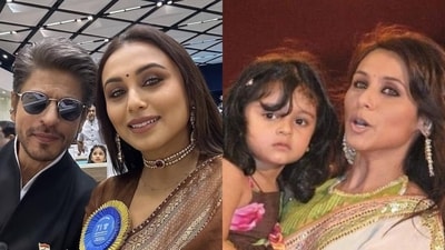 Shah Rukh Khan, Rani Mukerji and Adira Shah Rukh Khan, Rani Mukerji and Adira