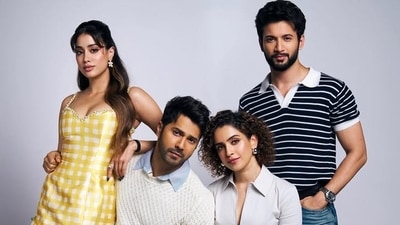 Sunny Sanskari Ki Tulsi Kumari's Varun Dhawan, Janhvi Kapoor, Rohit Saraf and Sanya Malhotra engaged in fun-filled promotions. Sunny Sanskari Ki Tulsi Kumari's Varun Dhawan, Janhvi Kapoor, Rohit Saraf and Sanya Malhotra engaged in fun-filled promotions.