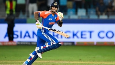 India's captain Suryakumar Yadav has been out of form in Asia Cup 2025. (AFP) India's captain Suryakumar Yadav has been out of form in Asia Cup 2025. (AFP)
