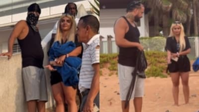 A viral video showed French Montana and Sheikha Mahra at a Morocco beach. (Instagram/vendetta_dailly) A viral video showed French Montana and Sheikha Mahra at a Morocco beach. (Instagram/vendetta_dailly)