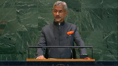 India's foreign minister S Jaishankar speaks at UN General Assembly on September 27, 2025. (Video grab: UN)
