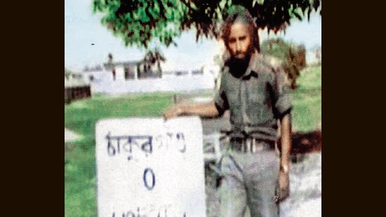 Surinder Singh Gill, then Second Lieutenant, in East Pakistan (now Bangladesh) during the 1971 war.