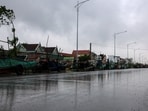 Boats are kept on a road as Typhoon Bualoi nears, in Nghe An province, Vietnam, 