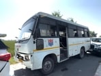 According to reports, the convoy met with an accident near Ramdas when a bus rammed into the vehicles. (HT)