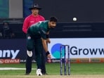 Pakistan's Haris Rauf in action