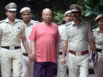 Self-styled 'godman' Swami Chaitanyananda Saraswati arrested by Delhi Police in connection with an alleged sexual harassment case, at Vasant Kunj in New Delhi, 