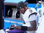 Baltimore Ravens quarterback Lamar Jackson sits on the bench after being replaced by Cooper Rush Baltimore Ravens quarterback Lamar Jackson sits on the bench after being replaced by Cooper Rush