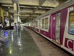 Navi Mumbai, India - June 15, 2020: CSTM bound Local train from Panvel at Vashi Railway Station, after Central Railways resume Local Train Service for Essential Staff, during Nationwide Lockdown in the wake of Coronavirus pandemic in Navi Mumbai, India, on Monday, June 15, 2020. (Photo by Bachchan Kumar/ Hindustan Times) (HT PHOTO) Navi Mumbai, India - June 15, 2020: CSTM bound Local train from Panvel at Vashi Railway Station, after Central Railways resume Local Train Service for Essential Staff, during Nationwide Lockdown in the wake of Coronavirus pandemic in Navi Mumbai, India, on Monday, June 15, 2020. (Photo by Bachchan Kumar/ Hindustan Times) (HT PHOTO)