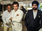 Newly-elected BCCI President Mithun Manhas, center, and Treasurer Prabhtej Singh Bhatia, right, arrive for the BCCI Annual General Meeting (AGM). Newly-elected BCCI President Mithun Manhas, center, and Treasurer Prabhtej Singh Bhatia, right, arrive for the BCCI Annual General Meeting (AGM).