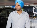 Former cricketer Harbhajan Singh arrives for the BCCI Annual General Meeting (AGM) at its headquarters, in Mumbai.
