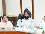 Punjab Congress chief Amarinder Singh Raja Warring was in Ludhiana to launch the party’s ‘Sangathan Sirjan Abhiyaan’ to strengthen grassroots organisation. (HT) Punjab Congress chief Amarinder Singh Raja Warring was in Ludhiana to launch the party’s ‘Sangathan Sirjan Abhiyaan’ to strengthen grassroots organisation. (HT)