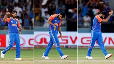 India's Jasprit Bumrah celebrates the wicket of Pakistan's Haris Rauf during their Asia Cup 2025 final match, at Dubai International Cricket Stadium in Dubai on Sunday (Surjeet Yadav) India's Jasprit Bumrah celebrates the wicket of Pakistan's Haris Rauf during their Asia Cup 2025 final match, at Dubai International Cricket Stadium in Dubai on Sunday (Surjeet Yadav)