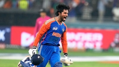In the end, Tilak Varma finished with 69*. It wasn't the most dazzling innings he will ever play, but it might just be his grittiest and bravest: at the age of 22, this felt like a true coming-of-age. (AP) In the end, Tilak Varma finished with 69*. It wasn't the most dazzling innings he will ever play, but it might just be his grittiest and bravest: at the age of 22, this felt like a true coming-of-age. (AP)