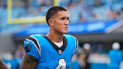 Will Tetairoa McMillan play today’s game against New England Patriots? (IMAGN IMAGES via Reuters Connect)