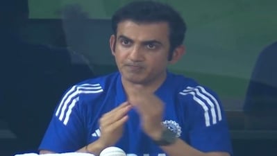Gautam Gambhir's reaction on Fakhar Zaman's wicket