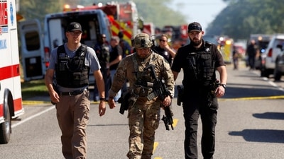 President Donald Trump said on Truth Social said the attack 'appears be yet another targeted attack on Christians in the United States of America.” (REUTERS)