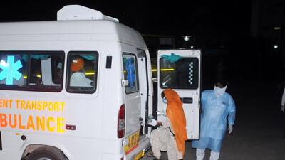 Patiala, India - May 01, 2020: Pilgrims returning from Takhat Sachkhand Sri Hazur Abchal Nagar Sahib in Maharashtra are transported to an isolation ward in Govt Rajindra Hospital, in Patiala, Punjab, India, on Friday, May 01, 2020. 24 pilgrims have so far tested positive for coronavirus infection. (Photo by Bharat Bhushan / Hindustan Times) Patiala, India - May 01, 2020: Pilgrims returning from Takhat Sachkhand Sri Hazur Abchal Nagar Sahib in Maharashtra are transported to an isolation ward in Govt Rajindra Hospital, in Patiala, Punjab, India, on Friday, May 01, 2020. 24 pilgrims have so far tested positive for coronavirus infection. (Photo by Bharat Bhushan / Hindustan Times)