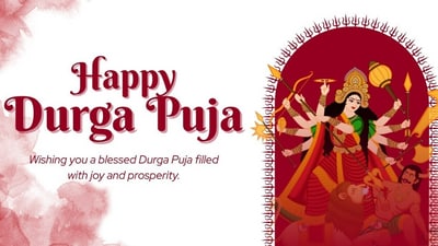 Happy Durga Puja 2025 wishes: Experience the spirit of this cherished festival celebrated from September 28 to October 2. (Canva) Happy Durga Puja 2025 wishes: Experience the spirit of this cherished festival celebrated from September 28 to October 2. (Canva)