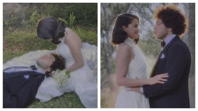 Selena Gomez and Benny Blanco tied the knot on September 27, 2025, in a private ceremony in Montecito, California, US. Here are some exciting photos from their special day, including a closer look at the bride's custom Ralph Lauren gown. (All pics: Instagram/ Selena Gomez) Selena Gomez and Benny Blanco tied the knot on September 27, 2025, in a private ceremony in Montecito, California, US. Here are some exciting photos from their special day, including a closer look at the bride's custom Ralph Lauren gown. (All pics: Instagram/ Selena Gomez)