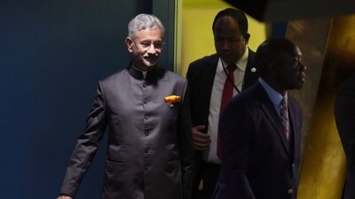 Subrahmanyam Jaishankar, India's external affairs minister, arrives to speak during the United Nations General Assembly (UNGA) in New York, US, on Saturday, Sept. 27, 2025.(David Dee Delgado/Bloomberg) (Bloomberg) Subrahmanyam Jaishankar, India's external affairs minister, arrives to speak during the United Nations General Assembly (UNGA) in New York, US, on Saturday, Sept. 27, 2025.(David Dee Delgado/Bloomberg) (Bloomberg)