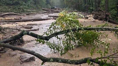 Landslides are common in the Great Smoky Mountains National Park and surrounding areas during heavy rain events. (Facebook) Landslides are common in the Great Smoky Mountains National Park and surrounding areas during heavy rain events. (Facebook)