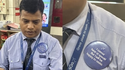 An IndiGo passenger praised a specially-abled staffer whose warm gestures and efficiency turned a routine check-in into an inspiring experience. (LinkedIn/Dhiraj Golyan) An IndiGo passenger praised a specially-abled staffer whose warm gestures and efficiency turned a routine check-in into an inspiring experience. (LinkedIn/Dhiraj Golyan)