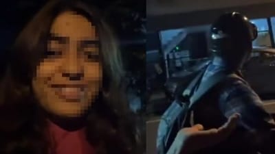 A viral video showed a woman at midnight being accompanied by a Rapido rider on an empty road. (X) A viral video showed a woman at midnight being accompanied by a Rapido rider on an empty road. (X)