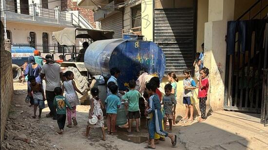 Water tankers were deployed in the area to ensure clean drinking water supply to residents. (HT File)