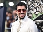 Bad Bunny attends the premiere of "Caught Stealing" 