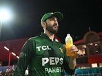 Pakistan's captain Salman Ali Agha during a practice session. Pakistan's captain Salman Ali Agha during a practice session.